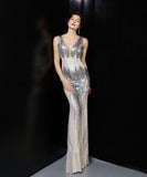 【6色】ロングドレス セクシー 着痩せ 気質 誕生日 演奏会 宴会 ウェディング YH2-YEY18277#