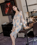 ミニドレス キャバドレス かわいい 新作 レース ゴージャス 手作り 宴会 MY2-JW0318NE49