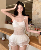 【2点セット】ビキニ水着レースワンピース体型カバーセクシーモノキニタンキニビーチ海 WQ7-GM-adn002