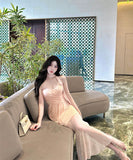 ロングドレスベアトップセクシーチュールエレガントマーメイドドレスナイトクラブ WQ2-DD4773