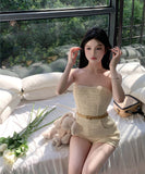 ジャンプスーツベアトップセクシーセクシー高級感おしゃれ韓国っぽ同伴 WQ2-XKD-D310-7214