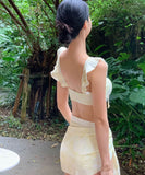 3点セットビキニワンピ水着モノキニフリル大人可愛いハワイセクシー WQ7-DP-A10322