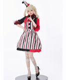 【5点セット】 かわいい コスプレ ハロウィン ホラー ピエロ コスチューム 仮装 制服パーティー JC2-XJ4267