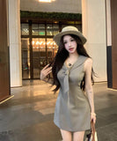 Lady's coco ミニドレス キャバドレス セクシー キラボシ レトロ ウエストシェイプ デート LW2-XKDZD335A-3105-Sep21