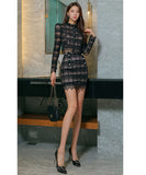 ミニドレス キャバドレス セクシー 上下セット レーストップス ハイウエストタイトスカート オフィスカジュアル 大人の女性 気品エレガント JC2-ZED887925A71