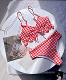 ビキニ水着フリルチック柄モノキニセクシー体型カバービーチ海モノキニタンキニ旅行 WQ7-XYX-ZK2694