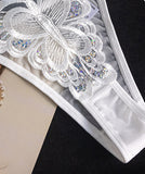 Tバック 3点セット セクシー シースルー レースショーツ ローライズ キラキラ ランジェリー 露出  LW9-RS549#