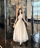 ロングドレス キャバドレス セクシー上下2点セット コルセット風 チュール ギャザー 二次会 ナイトクラブ パーティードレス KS2-DD5270