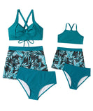 【3色】親子 水着 ペア キッズ レディース ワンピース 体型カバー リンクコーデ 親子水着 キッズ水着 YH7-HY-X2305