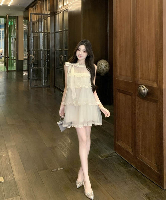 ミニドレスフリル着痩せ気質チュールAラインカワセクシー女子力エレガントパーティー WQ2-XKD-D342-982-Mar21