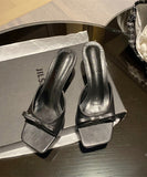 【3色】スリッパ ハイヒール 脚長効果 かわいい おしゃれ 通勤 YH5-XL-XWFD-189-5