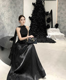 【2色】ロングドレス  マキシドレス イブニングドレス セクシー 上品 エレガント ハイネック パーティー レセプション JC2-CD1-119-99610780