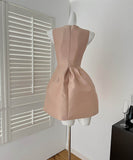 手作りドレスミニドレスセレブ風レースリボン宴会パーティー高級感大人可愛いエレガント WQ7-HR1991