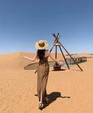 Lady's coco ロングドレス キャバドレス  セクシー 上品 レトロ  ホルターネック バックレス リゾート風 シャーリング デザイン LW2-CD1-E215-63120550