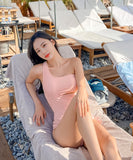 【3色】水着 韓国風 セクシー ギャル系 ドローストリング カットアウト ボディフィット 細見え 温泉 スパ リゾート ビーチ JC7-YQ-HHB6X65ZJLL