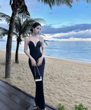 Lady's coco ロングドレス キャバドレス  セクシー フレンチスタイル 上品  ジャカード 着痩せ 秋新作 パーティー 二次会 LW2-CD6-157-82600460