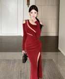 Lady's coco ロングドレス キャバドレス セクシー カットアウト スリット入り マーメイドドレス 指名 パーティー イベント JC2-ZED889186DXH343B