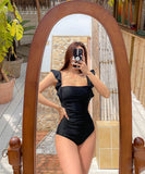 【2色】水着モノキニビキニフリルカバー温泉ビーチ海体型カバーセクシー WQ7-XYX0048