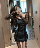 レース ミニドレス キャバドレス 背露出 谷間魅せ セクシー XH2-ZRD88A8715DXH348B