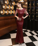 【5色】ロングドレス キラキラ セクシー エレガント 気質 演奏会 宴会 YH2-YEY18177#