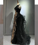 ロングドレス キャバドレス パーティードレス ブラック ロングドレス シルエット ハイネック マーメイドライン  誕生日 結婚式 披露宴 二次会 LW2-MBYDAL785529089441