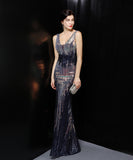 【6色】ロングドレス セクシー 着痩せ 気質 誕生日 演奏会 宴会 ウェディング YH2-YEY18277#