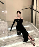 Lady's coco ロングドレス キャバドレス セクシー オフショルダー タイトワンピース ホルターネック 背中開き ボディコン デート 女子会 二次会 披露宴 パーティー LW2-OYF8723