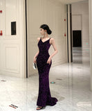 ロングドレスバックレスドレス宴会パーティーキャバドレスキャミワンピナイトクラブキラキラセクシー高級感 WQ2-ZED888100HS109