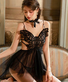 ルームウェア ランジェリー セクシー シアー素材 メッシュ スイート系 バタフライ バックオープン ホットスタイル 透け感 キャミソール JC8-GR4931