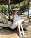 【3色】キュロットスカート 3点セット ホルターネック すそ幅広め アシンメトリーフリル 遊び心 デート JC2-XKDD337B-3937-Aug23