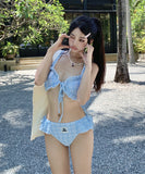 【2色】水着 ビキニ セクシー ガーリー キュート 小胸さん向け 清楚系 温泉 リゾート ビーチ INS映え JC7-DP-A23028