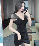 【2色】ミニドレス キャバドレス セクシー キャバ 嬢 パーティ キャバクラ Vネック ワンピース スカート フォーマル レディースDQ-SHMM279