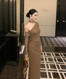 Lady's coco ロングドレス キャバドレス セクシー デザイン メッシュ切り替え タイトロングワンピース 上品 二次会 披露宴 パーティー 同窓会 LW2-XHY918263