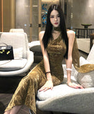 Lady's coco ロングドレス キャバドレス セクシー ワンショルダー タイト フレンチレトロ ワンショルダー パーティー JC2-XHY919311