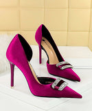 【4色】ハイヒール パンプス キラキラ 高見え 7cm/10.5cm パーティー WQ5-DS1363-K76