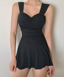 【2色】水着ビキニワンピビキニ体型カバーAライン着痩せ気質温泉ビーチ海旅行 WQ7-CF-YLQ9115