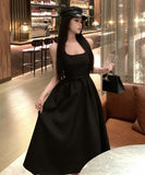 【3色】Lady's coco ロングドレス キャバドレス セクシー フレンチ ワイドストラップ エレガント タイト 上品 ウエストマーク Aライン リボンデザイン JC2-CD7-337-31130860