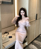 Lady's coco ロングドレス キャバドレス セクシー ボディコン マーメイドドレス エレガント 二次会 披露宴 上品  LW2-XKDD426-7937-Sep13