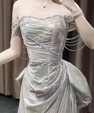 ロングドレス キャバドレス パーティードレス オフショルダー ロングドレス 上品 エレガント パーティー 誕生日 LW2-YYR12