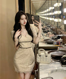 Lady's coco ミニドレス キャバドレス セクシー ウエストシェイプ デート LW2-XKDD452-1037-Sep10