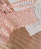 【5色】 下着 Tバック セクシー レース リボン シースルー  かわいい  抗菌加工 体温変色 レディース LW8-RS2268#