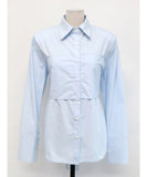 【2色】トップス レディース エレガント 韓国風 バックリボン ブラウス 長袖 無地 シャツ 出勤 デート お出かけ JC1-JW8339XJMB089