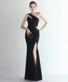 【4色】Lady's coco ロングドレス キャバドレス セクシー サテン 細見え ワンショルダー タイト マーメイドドレス パーティー 結婚式 イブニングドレス JC2-YEY18987