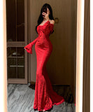 【2色】ロングドレス キャバドレス セクシー フレンチスタイル オフショルダー エレガント ウエストマーク 細見え パーティー バースデー JC2-XHY919202