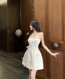 ミニドレスベアトップセクシーキャバドレスエレガントリボンかわいいパーティーナイトクラブ宴会SNS話題 WQ2-MXX2202