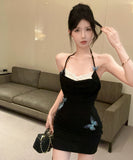 Lady's coco ミニドレス キャバドレス セクシー 立体蝶結び キャミソールワンピース 背中開き LW2-SB8036