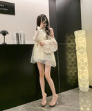 ハイヒール パンプス キラキラ スリッパ 美脚効果 歩きやすい 流行り カワセクシー 百掛け  ヒール 靴 WQ5-ZJ68589-5