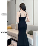 ロングドレス キャバドレス セクシー ディープVネック エレガント フロア長さ スリット JC2-YM9198