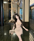 ミニドレスキャバドレス袖付きレース谷間見せナイトクラブキャバクラカワセクシー指名 WQ2-XKD-D435A-6077-Apr16