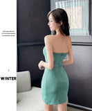 【3色】ミニドレス キャバドレス セクシー クラブ系 チューブトップ タイトドレス 映えコーデ ナイトドレス JC2-YM8874